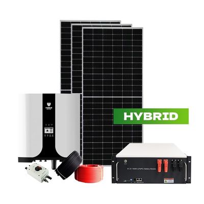 Υβριδικό ηλιακό σύστημα 10 kW 12 kW με σχεδιασμό έργου πριν από την πώληση και μετατροπέα τριών φάσεων