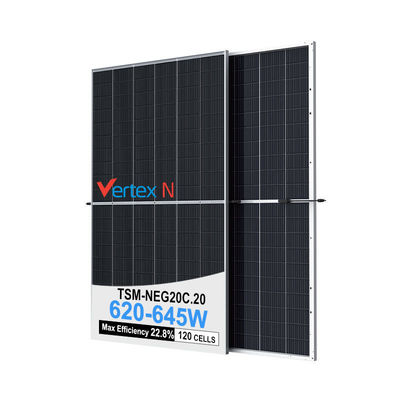 620W 625W 630W 635W 640W 645W Ηλιακό πάνελ τύπου N μονοκρυσταλλικό διπλό γυαλί