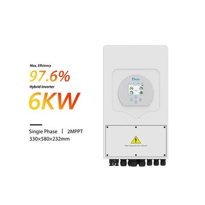 5kW Μονό φάση 2MPPT Υβριδικός Ηλιακός Μετατροπέας SUN-5K-SG03LP1-EU με ≥ 99,9% Απόδοση