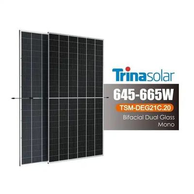 Τρίνα 645 Watt 665w φωτοβολταϊκές μονάδες 11BB 12BB PERC τύπου μονοηλιακά πάνελ για το όφελος σας