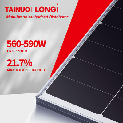 2278*1134*30mm LONGi 550W 555W 560W 570W 580W Μονόηλιακό πάνελ με ηλιακό κύτταρο κατηγορίας Α