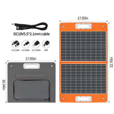 166mmx166mm Κελίδα 100w αναδιπλούμενο ηλιακό πάνελ για κατασκήνωση 12V αναδιπλούμενο ηλιακό φορτιστή