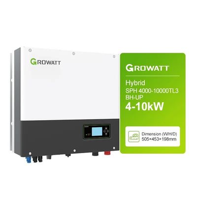 Growatt 5kw 6kw 8kw 10kw Υβριδικός μετατροπέας εκτός δικτύου SPH 10000TL3-BH UP Ηλιακό Σύστημα για το Σπίτι Πιστοποιητικό CE TUV