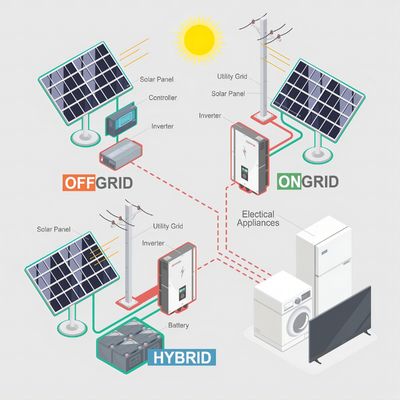 8KW 10KW 12KW 15KW 20KW 30KW Υβριδικό ηλιακό πάνελ εκτός δικτύου