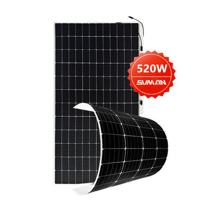 Ευέλικτα 430W 520W Μονό RV ηλιακά πάνελ για πλοίο κάμπινγκ Sunman Κελί μεγέθους 166mmx166mm