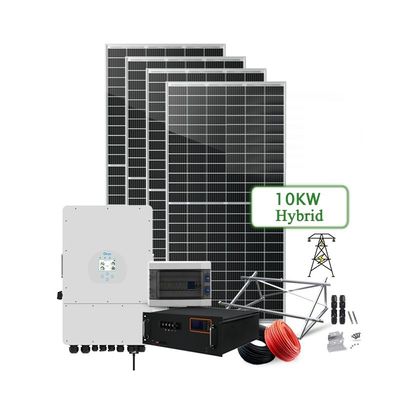 Μονοκρυσταλλικό πυρίτιο 5KW 8KW 10KW Συσκευή Συστήματος Ηλιακής Ενέργειας Υβριδικό Συμπλήρωμα για το Σπίτι