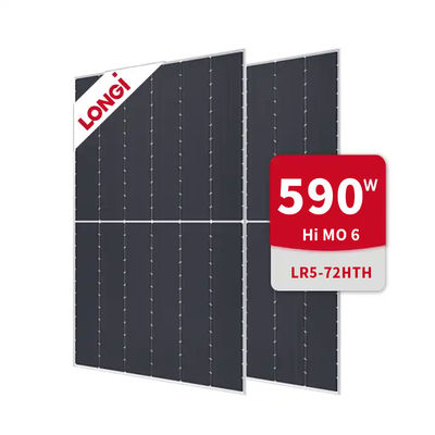 LR5-72HTH 595M 590W 595W 600W Ηλιακό πάνελ για ηλιακό σύστημα ενέργειας Πρώτο έτος Αποσύνθεση 1,5%