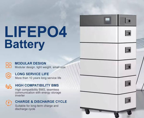 Στοιβάσιμος 51.2v Lifepo4 Lithium Ion Home Solar System 6000 Times 208Ah μπαταρία αποθήκευσης ενέργειας