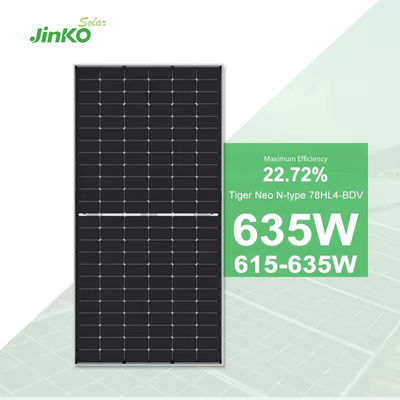 Πλήρες κιτ 580 watts JINKO Διπλό γυαλί ηλιακά πάνελ με ανωτισμένο πλαίσιο από κράμα αλουμινίου