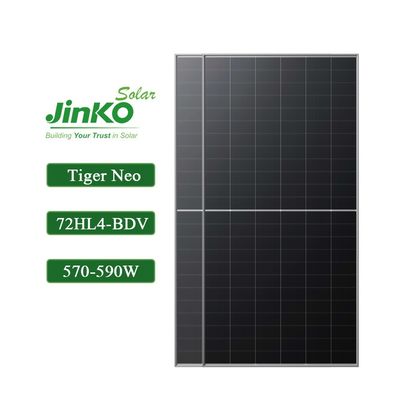 570W-590W Jinko Tiger Neo διπρόσωπη διπλή κατηγορία N-τύπου 72HL4-BDV Ηλιακό πάνελ PV μονάδα