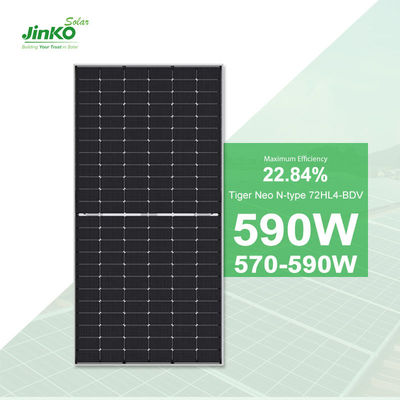 Jinko Solar Tiger Neo Φωτοβολταϊκοί ηλιακοί συλλέκτες τύπου N 590W 585W 580W 575W 570W για ηλιακό σύστημα On Grid