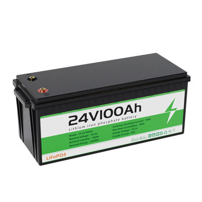 IP67 Αδιάβροχη 24V 100Ah Ηλιακή μπαταρία LiFePO4 με Bluetooth και υλικό άνωσης LFP
