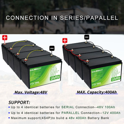 12V100AH LFP μπαταρία λιθίου για εξωτερική ενέργεια εφεδρικής ισχύος και οδική βοήθεια RV