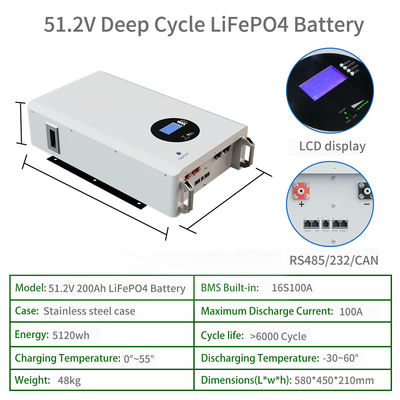 Powerwall 5kWh Home Lithium Battery Pack για υβριδικό δίκτυο σύνδεσης ηλιακού συστήματος