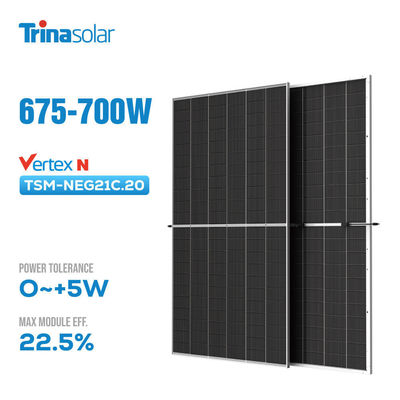 600w ηλιακό πάνελ trina 630w 650w 670w 700w μονάδα μονάδας 1ης κατηγορίας με αποθήκη στην ΕΕ