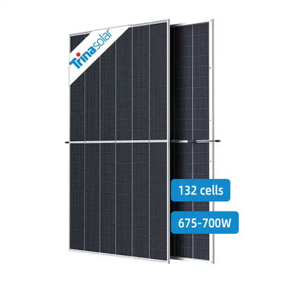 N τύπου διπλά γυαλί Trina ηλιακά πάνελ 675w 680w 685w 690w 695w 700w Ηλιακή φωτοβολταϊκή μονάδα