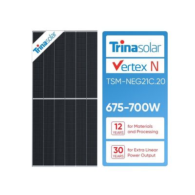 Τρίνα Solar Vertex διπλή γυάλινη μονάδα TSM-NEG21C.20 670w 675w 680w 685w 690w 695w