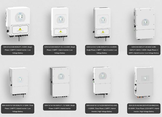 Deye 5kw Υψηλής τάσης υβριδικός μετατροπέας τριών φάσεων με ≥ 99,9% απόδοση μετατροπέα