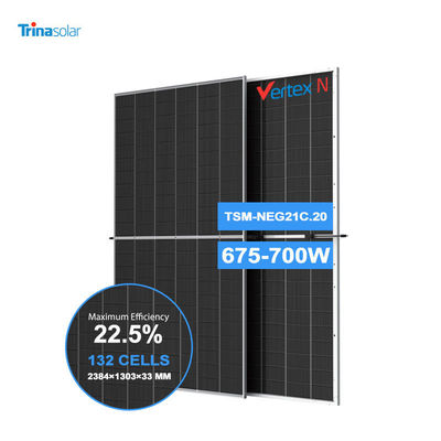 Trina Solar Vertex Bificial N-type 675W 680W 685W 690W 695W 700W Ηλιακά πάνελ για ηλιακό σύστημα