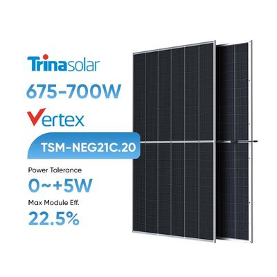 Trina Solar Vertex Bificial N-type 675W 680W 685W 690W 695W 700W Ηλιακά πάνελ για ηλιακό σύστημα
