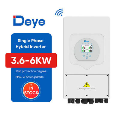 Ενιαίο σύστημα αποθήκευσης φάσης Deye Sun-5k-SG03 5kW Υβριδικός ηλιακός μετατροπέας έτοιμος για αποστολή