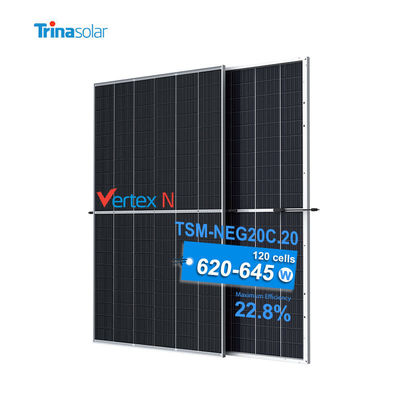 Ηλιακό πάνελ Trina PV Module 620W 635W διπλού γυαλιού μονοκρυσταλλικού τύπου για ηλιακό σύστημα
