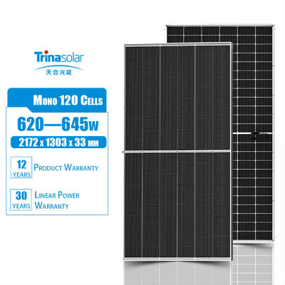 Διοπτικά ηλιακά πάνελ τύπου N 620w 625w 630w 635w 640w 645w για 210mmx210mm Μέγεθος κυψελών