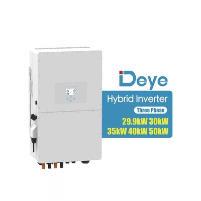 50kW DEYE SG01HP3 Ηλιακός μετατροπέας Τριφάδικος υβριδικός εμπορικός μετατροπέας Πιστοποιητικό IEC