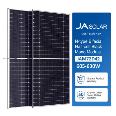 JA 605W 610W 615W Μονοπροσωπικό ηλιακό πάνελ IP68 22,5% Απόδοση