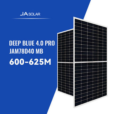 JA Solar JAM78D40 MB Μονό ηλιακό πάνελ μισής κυψέλης 600W-625W για εμπορικό ηλιακό σύστημα