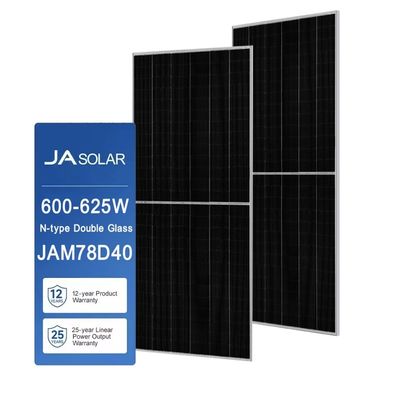 JA SOLAR 600-625W Φωτοβολταϊκή μονάδα για το οικιακό ηλιακό σύστημα 2.0mm Χαλαρωμένο χαμηλό γυαλί σιδήρου