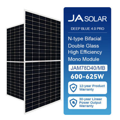 600W διπρόσωπο διπλό γυάλινο ηλιακό πάνελ JAM72D40LB 585W 590W 595W 605W με καλώδιο 12AWG