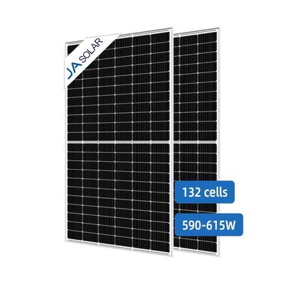 JA Solar 590-615W Trend Διπλό γυάλινο ηλιακό συλλέκτη ηλιακής ενέργειας μισό κύτταρο διπρόσωπο ηλιακό συλλέκτη