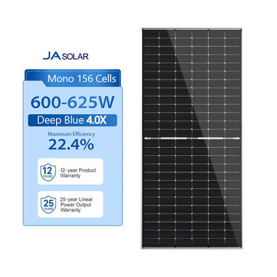 600-625 Watt φωτοβολταϊκές μονάδες διπλό γυαλί μονό ηλιακά πάνελ με 2,0 mm θορυβωμένο γυαλί χαμηλού σιδήρου