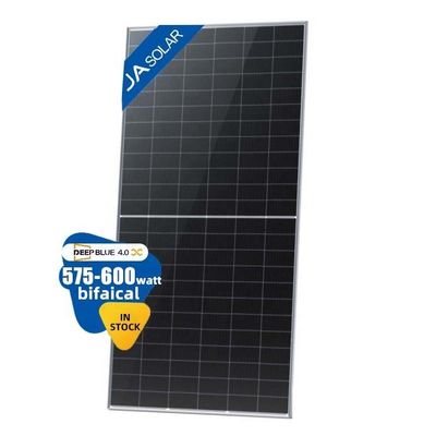 Γυαλί 2.0mm 575W 590W 600W N-τύπου διπρόσωπη φωτοβολταϊκή μονάδα για εγκατάσταση στην οροφή