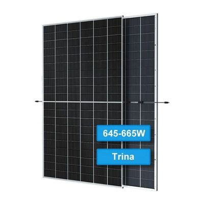 BR Ηλιακή φωτοβολταϊκή μονάδα 645W 650W 655W 660W 665W 670W Τρίνα Ηλιακά πάνελ 210mmx210mm Κυττάρα