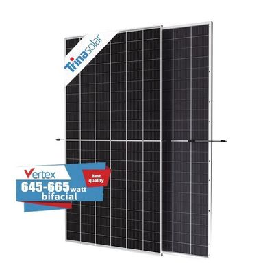 TSM Solar DEG21C.20 Ηλιακοί συλλέκτες 645W 650W 660W 665W Μονάδα Διπλού Γυαλιού Διοπίθανος Βέρος