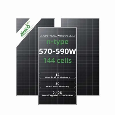 N-Type 590W Jinko Tiger Neo Tier 1 Ηλιακά πάνελ με αντιαντανάκλαση
