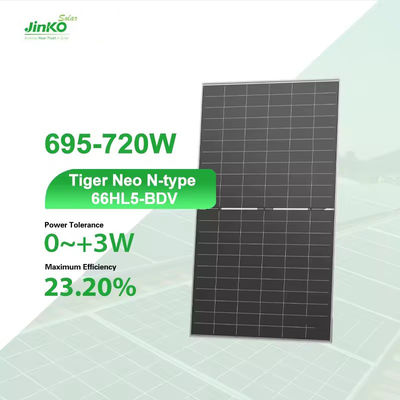 700W 710W 720W N Μονοκρυσταλλικά ηλιακά πάνελ τύπου με αντι-αντανακλαστική επίστρωση Jinko