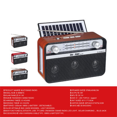 Mp3 Fm Am Sw 3 Band Ηλιακό Ραδιοφώνημα Ρετρό Ασύρματο Ηλιακό Ραδιοφώνημα Φωτοβολταϊκό
