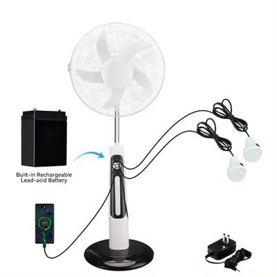 16/18 ιντσών AC DC 12V 5 Blade Ηλιακός ανεμιστήρας επαναφορτιζόμενος με πάνελ 20W/30W